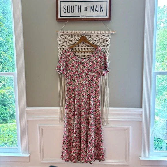 No Boundaries | Dresses | 9s Vintage No Boundaries Rose Floral Fit Flare  Dress Womens Size Large Y2k | Poshmark